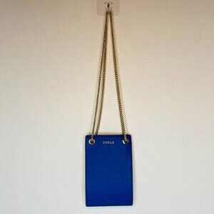 SOLD Authentic Furla Leather Crossbody Phone Holder Purse w/ Gold Chain